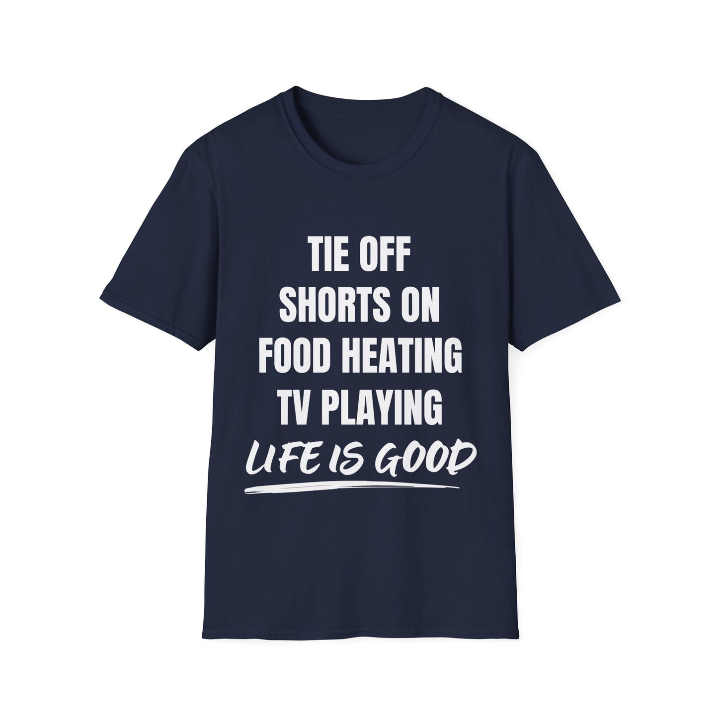 Fine, thanks.   Life is good: TV playing, food heating, shorts off
